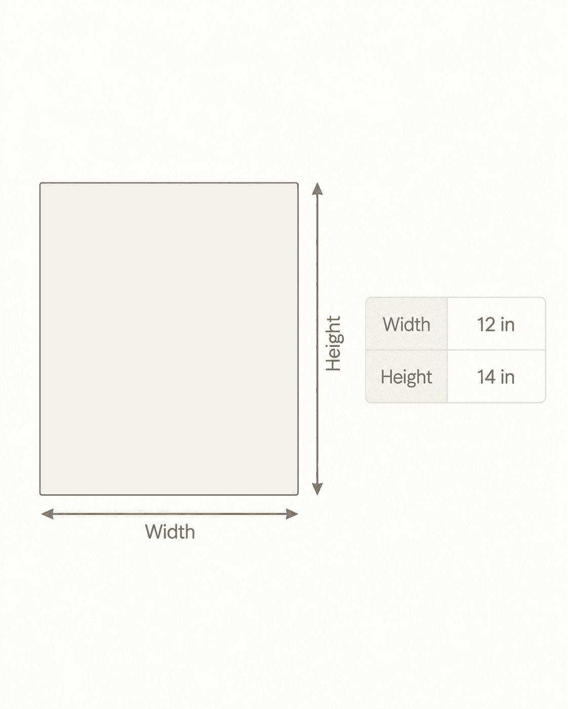 Standard tote bag shown for scale